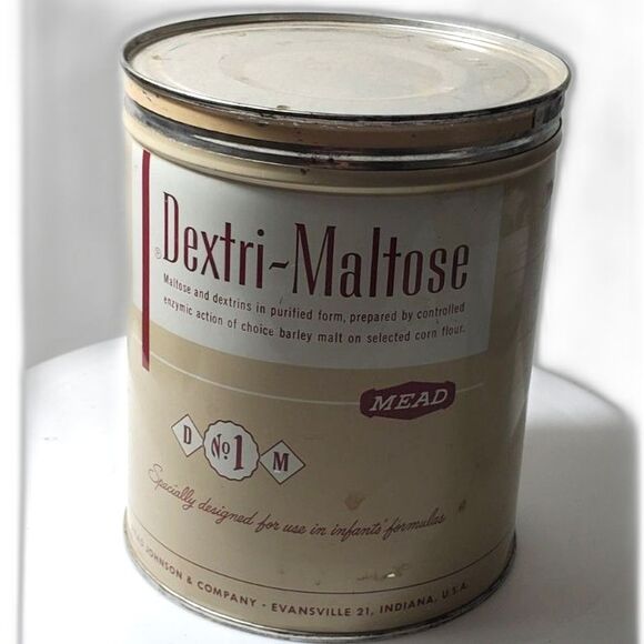 Mead Johnson Dextri-Maltose Empty Advertising Tin ~Vintage~ - Picture 1 of 8